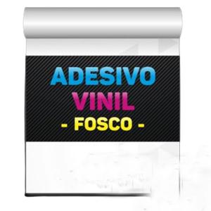 Adesivo Vinil Branco  4x0 Fosco Corte reto 